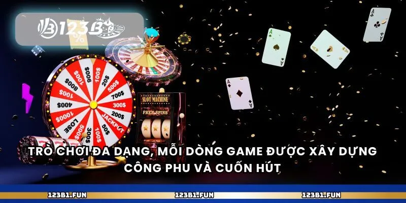 Trò chơi đa dạng, mỗi dòng game được xây dựng công phu và cuốn hút
